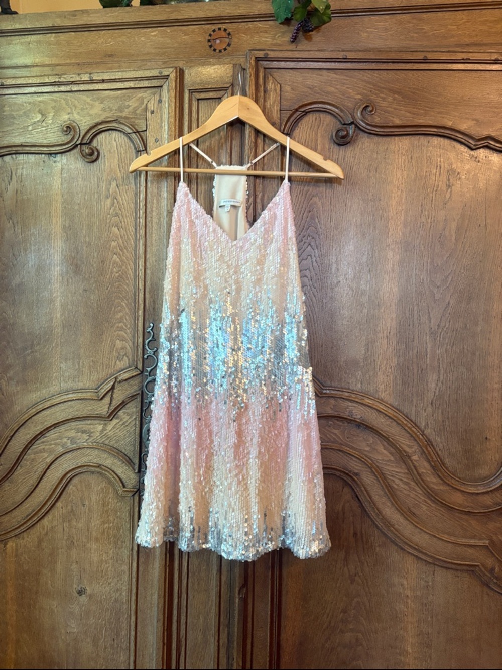Lavender Brown Ombré sequin mini cocktail dress - Picture 4 of 13